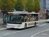 A. Wießmann & Sohn / MIL-WK 47 / Aschaffenburg, Luitpoldstr. (Hst Stadthalle) / Setra S 415 NF / Aufnahemdatum: 05.10.2020 / Werbung: optik art hessler