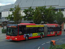 Verkehrsgesellschaft mbH Untermain (VU) / AB-VU 94 / Aschaffenburg, Luitpoldstr. (Hst Stadthalle) / MAN Lion's City G / Aufnahemdatum: 02.07.2020 / Werbemix
