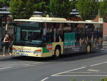 WIFI-Bustouristik (Wiessmann & Fischer KG) / MIL-WI 19 / Aschaffenburg, Luitpoldstr. (Hst Stadthalle) / Setra S 415 NF / Aufnahemdatum: 02.07.2020 / Werbung: Spilger