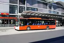 Bus Koblenz: MAN Lion's City Ü der RMV Rhein-Mosel Verkehrsgesellschaft mbH, aufgenommen im September 2020 am Hauptbahnhof in Koblenz.
