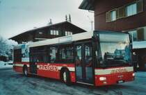 Letzter Tag des Autoverkehrs Spiez-Krattigen-Aeschi: ASKA Aeschi Nr. 7/BE 387527 MAN am 13. Dezember 2008 Aeschi, Post