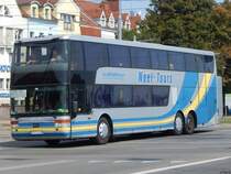 Van Hool TD927 von  Ideal Travel  Maria Myrna s.j. aus Polen (ex Noël Tours/Belgien) in Stettin am 08.08.2018
