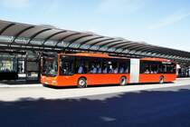 Bus Koblenz: MAN Lion's City G der Regional Bus Stuttgart GmbH / Regiobus Stuttgart, aufgenommen im September 2020 am Hauptbahnhof in Koblenz.