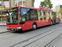 MB Citaro Facelift CNG 852 von Bernmobil am 12.10.20 bei der Ankunft am Bahnhof Bern.