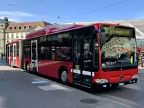 Bernmobil Citaro Facelift CNG 855 verlässt am 12.10.20 den Bahnhof Bern.