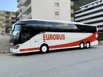 Setra 516 HD von Eurobus als Bahnersatz am 12.10.20 als Bahnersatz von Visp nach Täsch.