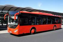 Bus Koblenz: Zhong Tong Sunny City vom Busunternehmen Ruckes Reisen, aufgenommen im September 2020 am Hauptbahnhof in Koblenz.