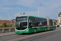 Mercedes Citaro 7025, auf der Linie 34, überquert die Mittlere Rheinbrücke. Die Aufnahme stammt vom 16.09.2020.