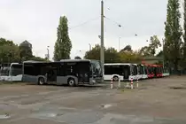 Nagelneue Mercedes Benz Citaro am 17.10.20 in Mannheim durch den Zaun fotografiert. Dieses Gelände ist öffentlich zugänglich 