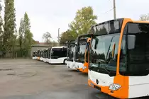 Nagelneue Mercedes Benz Citaro 2 am 17.10.20 in Mannheim durch den Zaun fotografiert. Dieses Gelände ist öffentlich zugänglich