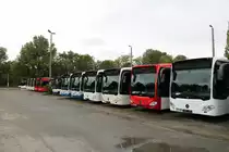 Nagelneue Mercedes Benz Citaro 2 am 17.10.20 in Mannheim durch den Zaun fotografiert. Dieses Gelände ist öffentlich zugänglich