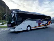 Setra 516 HD von Eurobus für den MGB Bahnersatz Visp - Täsch am 19.10.20 beim Zerzuben Depot abgestellt.
