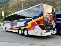 Heckansicht der Setra 516 HD von Eurobus, am 19.10.20 beim Zerzuben Depot in Eyholz.