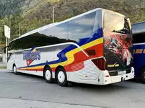 Heckansicht der Setra 516 HD von Eurobus, am 19.10.20 beim Zerzuben Depot in Eyholz.