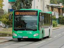 Graz. Aufgrund einer Baustelle musste am 18.10.2020 die Linie 26 bis zum Schulzentrum St. Peter verkürzt werden, zwischen St. Peter und Schulzentrum verkehrte die Ersatzlinie E26, hier beim Professor Franz-Spath-Ring / Peterstalstraße.