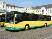 Iveco Crossway der Verkehrsgesellschaft Ludwigslust-Parchim mbH in Schwerin am 09.08.2018
