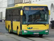 Iveco Crossway der Verkehrsgesellschaft Ludwigslust-Parchim mbH in Schwerin am 09.08.2018