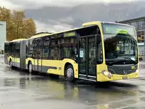 MB C2 G 167 der STI als Bahnersatz Regio nach Spiez, am 24.10.20 bei der Abfahrt in Interlaken Ost.