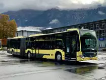 MB C2 G 165 der STI als Bahnersatz nach Spiez direkt am 24.10.20 nach der Abfahrt in Interlaken Ost.