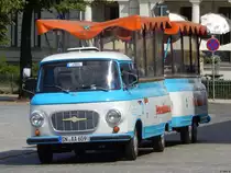 Barkas B1000 mit Anhänger von Petermännchen aus Deutschland in Schwerin am 09.08.2018