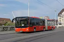 MAN Lions City von Südbadenbus, auf der Linie 38, überquert die Mittlere Rheinbrücke. Die Aufnahme stammt vom 16.09.2020.