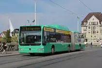 Mercedes Citaro 720, auf der Linie 31, überquert die Mittlere Rheinbrücke. Die Aufnahme stammt vom 16.09.2020.