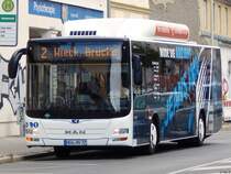 MAN Lion's City CNG der Stadtwerke Greifswald in Greifswald am 10.08.2018