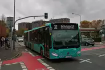 ICB Mercedes Benz Citaro C2 G Wagen 446 am 30.10.20 in Frankfurt am Main 