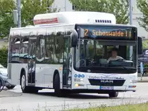 MAN Lion's City CNG der Stadtwerke Greifswald in Greifswald am 10.08.2018