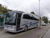 Mercedes-Benz Travego von Busreisen Schuster.
Aufgenommen am 31.10.2020 auf'm Betriebshof.