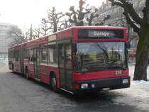 Bern mobil - MAN Bus Nr.230 BE 513230 mit anschrift GARAGE unterwegs in Bern am 10.01.2009