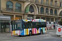 ZU 1002 Heuliez GX 127, vom VDL biegt in den Busbahnhof am Hauptbahnhof von Luxemburg ab. 18.11.2020