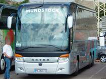 Setra 416 HDH von Mundstock aus Deutschland im Stadthafen Sassnitz am 17.08.2018