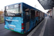 Stadtwerke Aschaffenburg / Wagen 153 (AB-VA 13) / Aschaffenburg, Hauptbahnhof/ROB / MAN NG 313 / Aufnahemdatum: 20.11.2020 / Werbung: Magna Careers