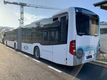 Heckansicht des MB C2 G hybrid Vorführwagen? der am 23.11.20 bei Evobus Winterthur steht.