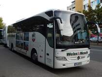 Mercedes Tourismo von Weiss & Nesch aus Deutschland mit Anhänger in Neubrandenburg am 18.08.2018