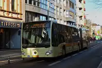 DC 9560, Mercedes Benz Citaro von Demy Cars, auf dem Weg in Richtung Hauptbahnhof der Stadt Luxemburg. 04.12.2019