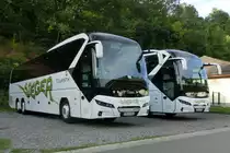 2 Neoplan Tourliner II von Steger Touristik am 16.08.2019 in Pirmasens 