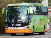 Setra 516 HD von Flixbus/Wricke Touristik aus Deutschland in Neubrandenburg am 25.08.2018