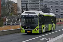 SL 3534, Volvo 7900 Hybrid von Sales Lentz, auf dem Weg in die Oberstadt der Stadt Luxemburg. 07.12.2020