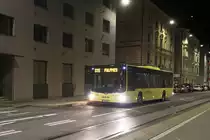 MAN Niederflurbus 3. Generation (Lion's City) der Innbus Regionalverkehr/Innsbrucker Verkehrsbetriebe (Bus Nr. 212) als Schienenersatzverkehr für die Stubaitalbahn/Linie STE an der Haltestelle Westbahnhof in Innsbruck. Aufgenommen 8.11.2020.
