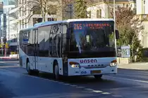 VU 4080, Setra S415 LE von Unsen, noch ohne Beschriftung, in der Stadt Luxemburg aufgenommen am 18.02.2019.
