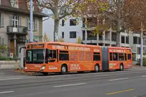 Mercedes Citaro 7052 mit der Werbung für easy Jet, auf der Linie 50, fährt zur Haltestelle Brausebad. Die Aufnahme stammt vom 16.11.2020.