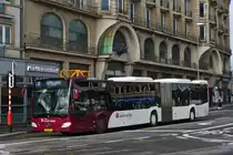EW 1276 Mercedes Benz Citaro, von Emile Weber als SEV auf der Linie 10, von Dommeldingen bis zum Hauptbahnhof in der Stadt Luxemburg unterwegs. Aufgenommen in der Nähe des Hauptbahnhofs. 13.12.2020