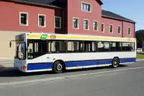 Bus Schwarzenberg / Bus Erzgebirge: MAN EL (ASZ-BV 48) der RVE (Regionalverkehr Erzgebirge GmbH), aufgenommen im Oktober 2020 am Bahnhof von Schwarzenberg / Erzgebirge.