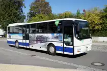 Bus Aue / Stadtbus Aue / Bus Erzgebirge: MAN ÜL (ASZ-BV 54) der RVE (Regionalverkehr Erzgebirge GmbH), aufgenommen im Oktober 2020 am Bahnhof von Aue (Sachsen).