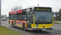  Im Auftrag der Berliner Verkehrsbetriebe (BVG) als Subunternehmen Eigentümer: Hartmann/Der Südender (8631) mit einem Mercedes-Benz Citaro O 530 Facelift Bj. 2009 als Linie 163 am 16.12.20 Schönefeld b. Berlin.