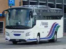 VDL Futura von Twerenbold aus der Schweiz im Stadthafen Sassnitz am 02.09.2018