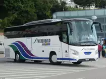 VDL Futura von Twerenbold aus der Schweiz im Stadthafen Sassnitz am 02.09.2018