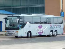 Setra 416 GT-HD von Wittig aus Deutschland im Stadthafen Sassnitz am 02.09.2018